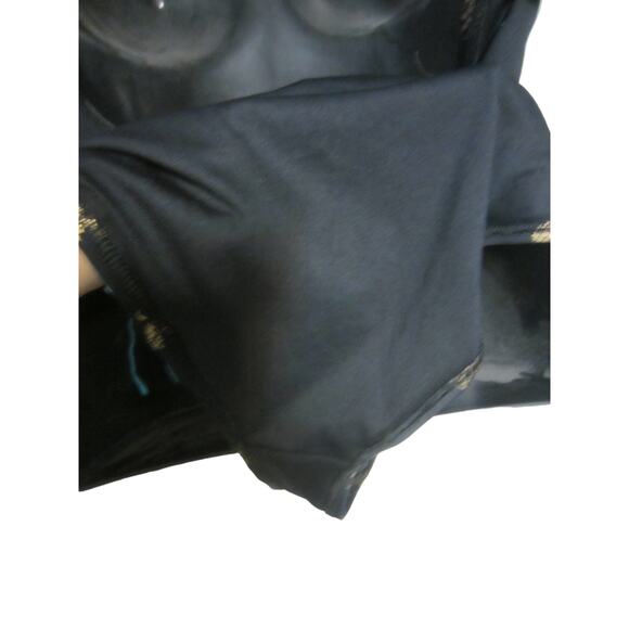 City Streets Pineapple One Piece Swimsuit Black Gold Scoop Back S - Picture 11 of 12